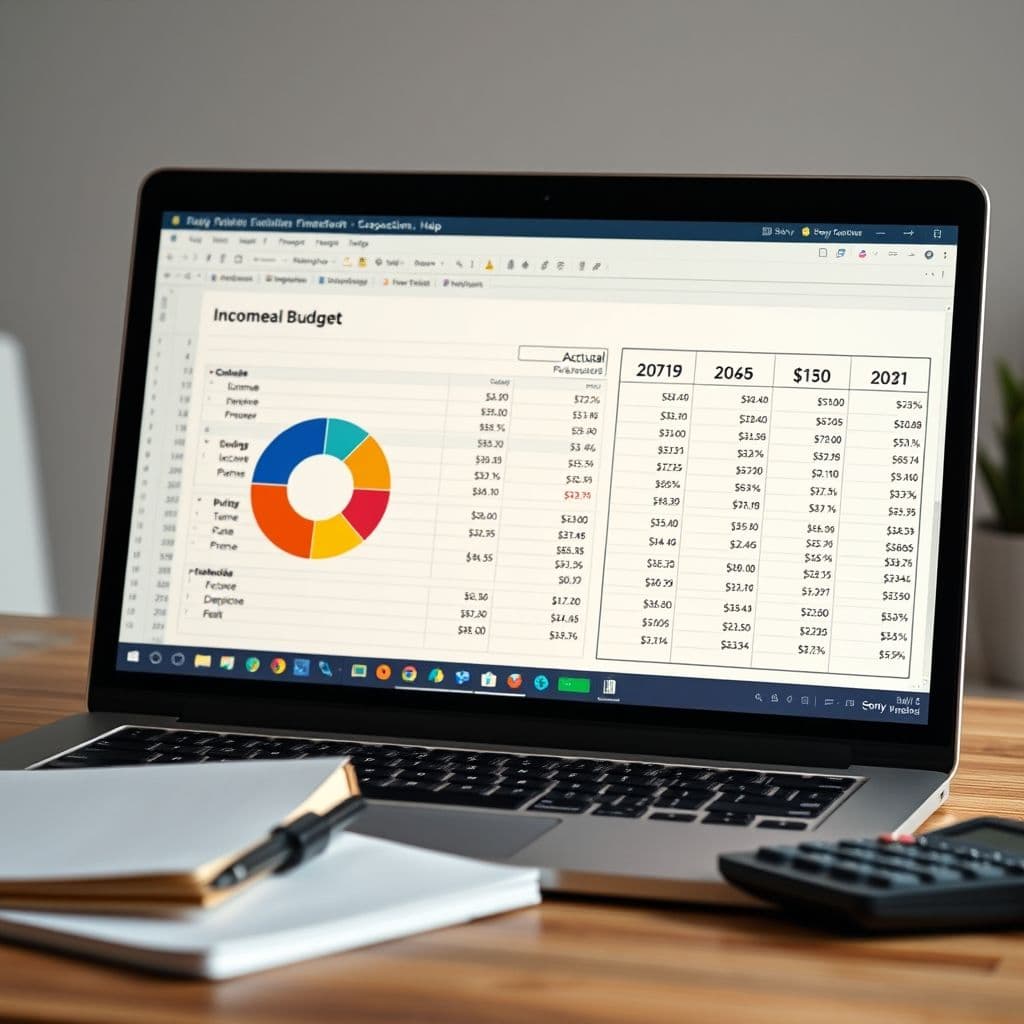 Ejemplo de tabla de distribución de ingresos y gastos