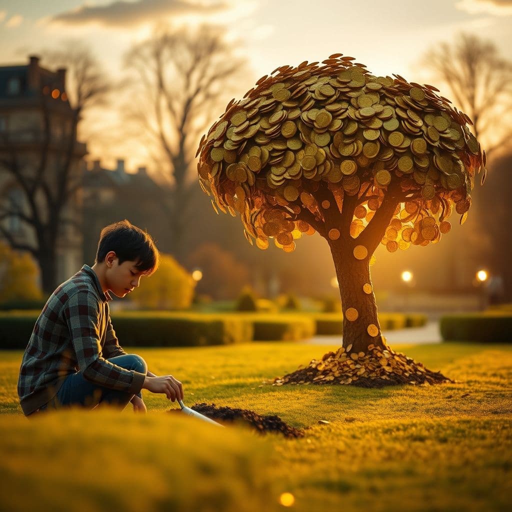 Ilustración del concepto de interés compuesto en finanzas personales.