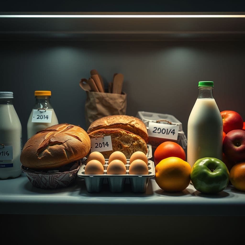 Comparación visual de productos básicos en supermercado mostrando aumento de precios