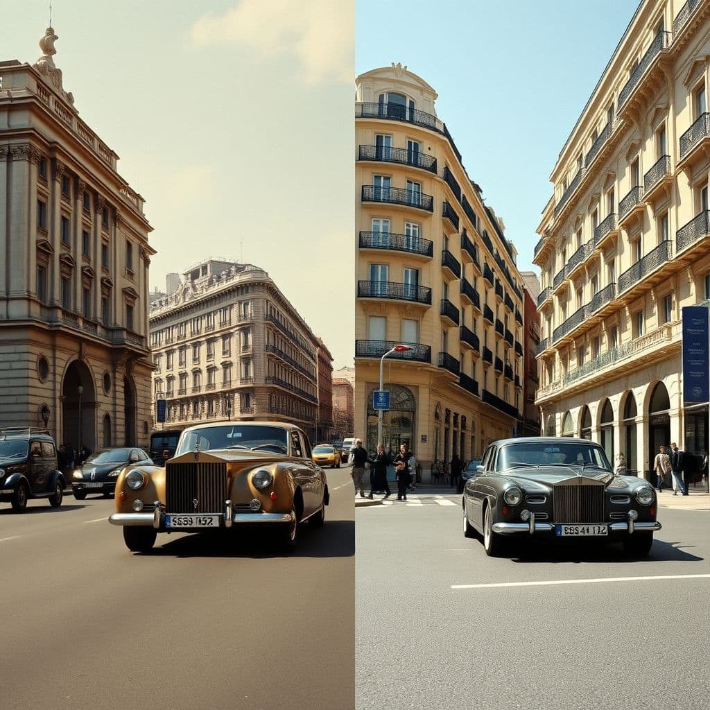 Comparación visual del poder adquisitivo de 60.000€ en diferentes décadas en España