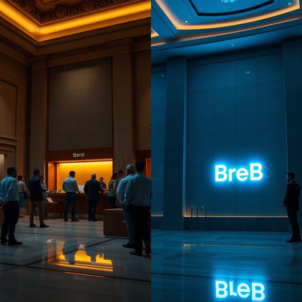 Comparación visual entre transferencias tradicionales y el sistema BreB prometido