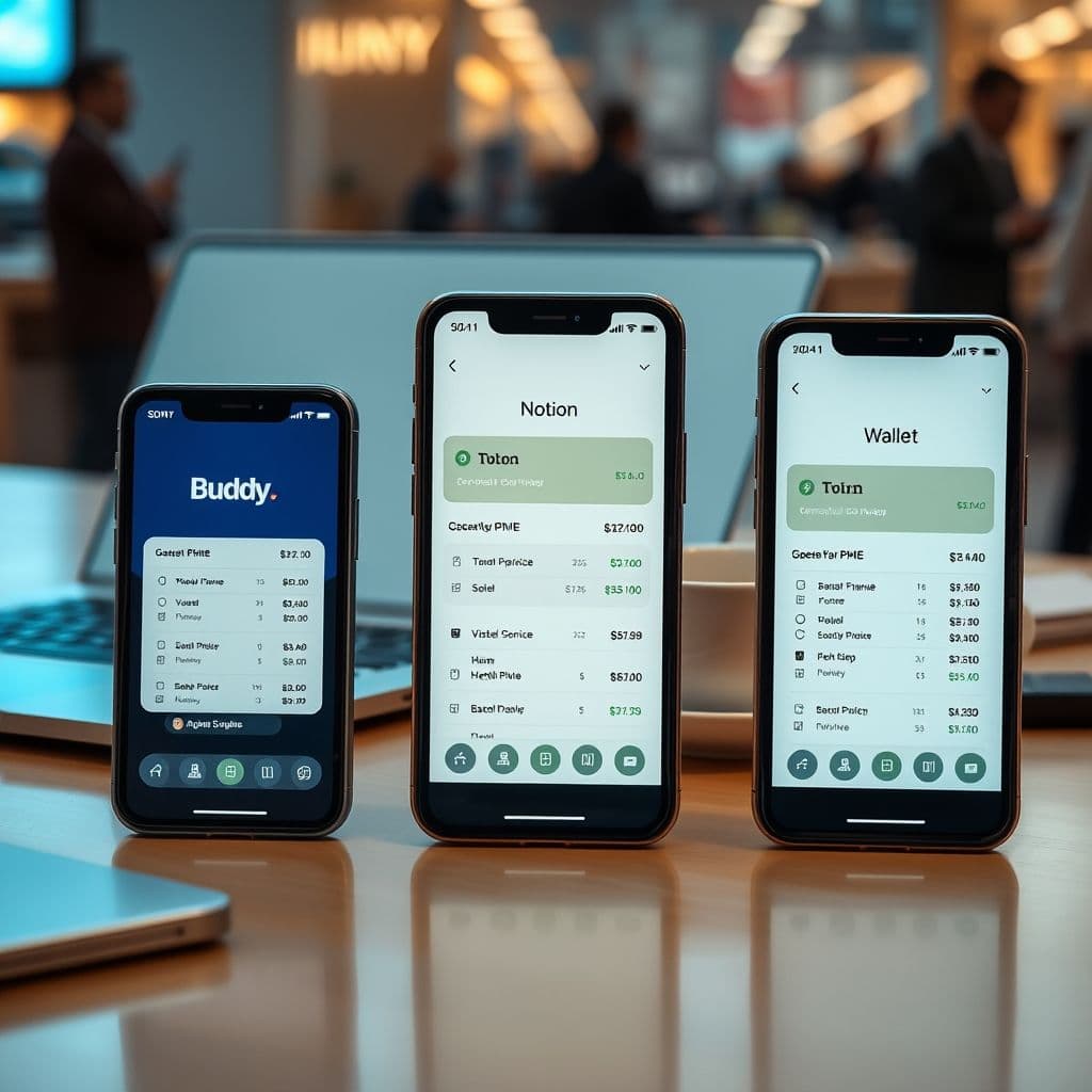 Comparación visual entre Buddy y otras apps de finanzas