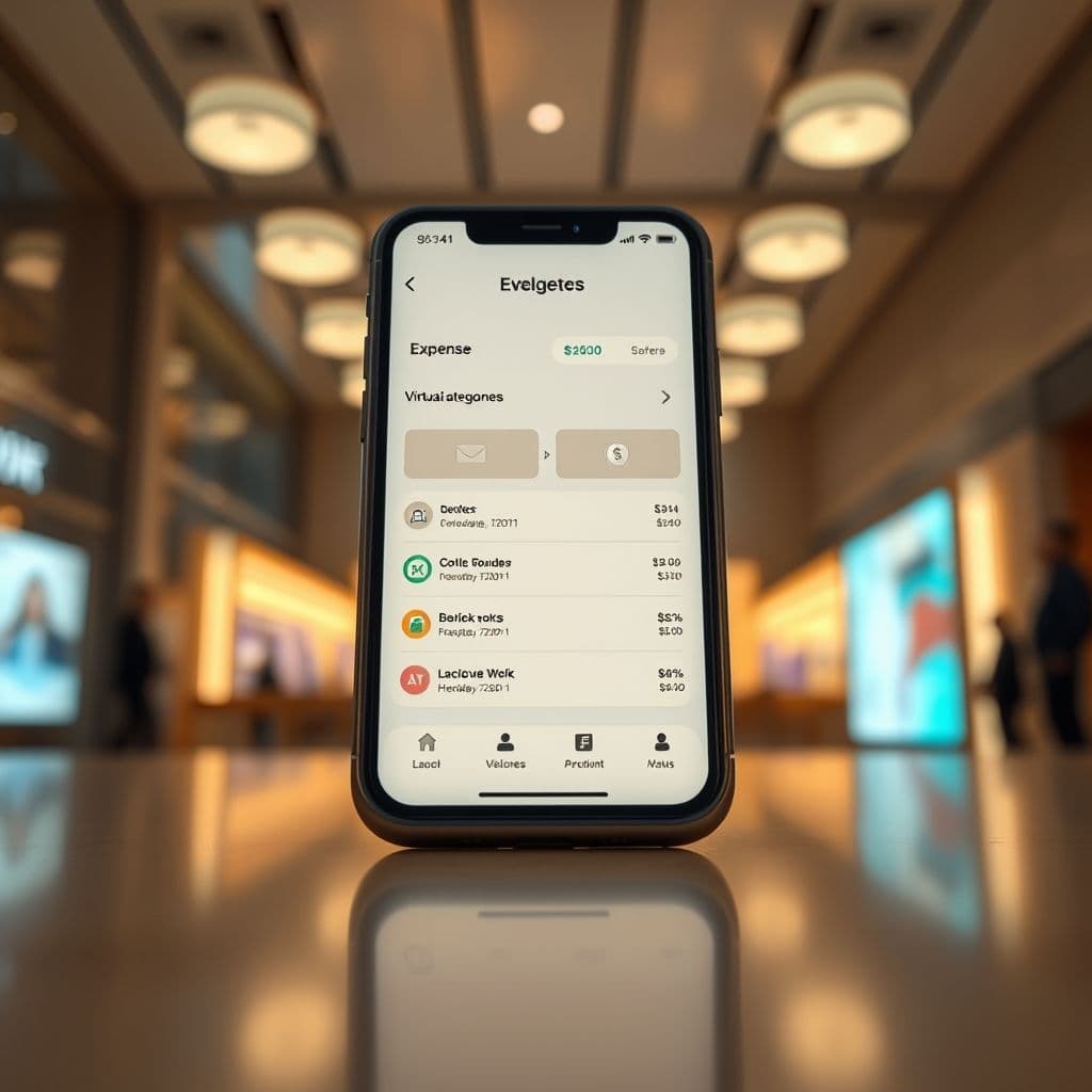 Interfaz de la app Budget mostrando categorías de gastos