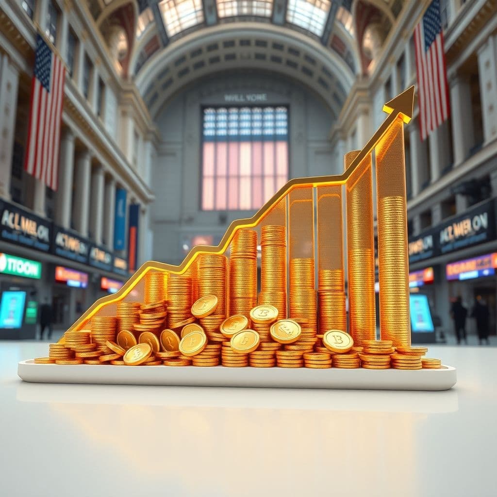 Gráfico de crecimiento exponencial mostrando el interés compuesto a lo largo de 30 años