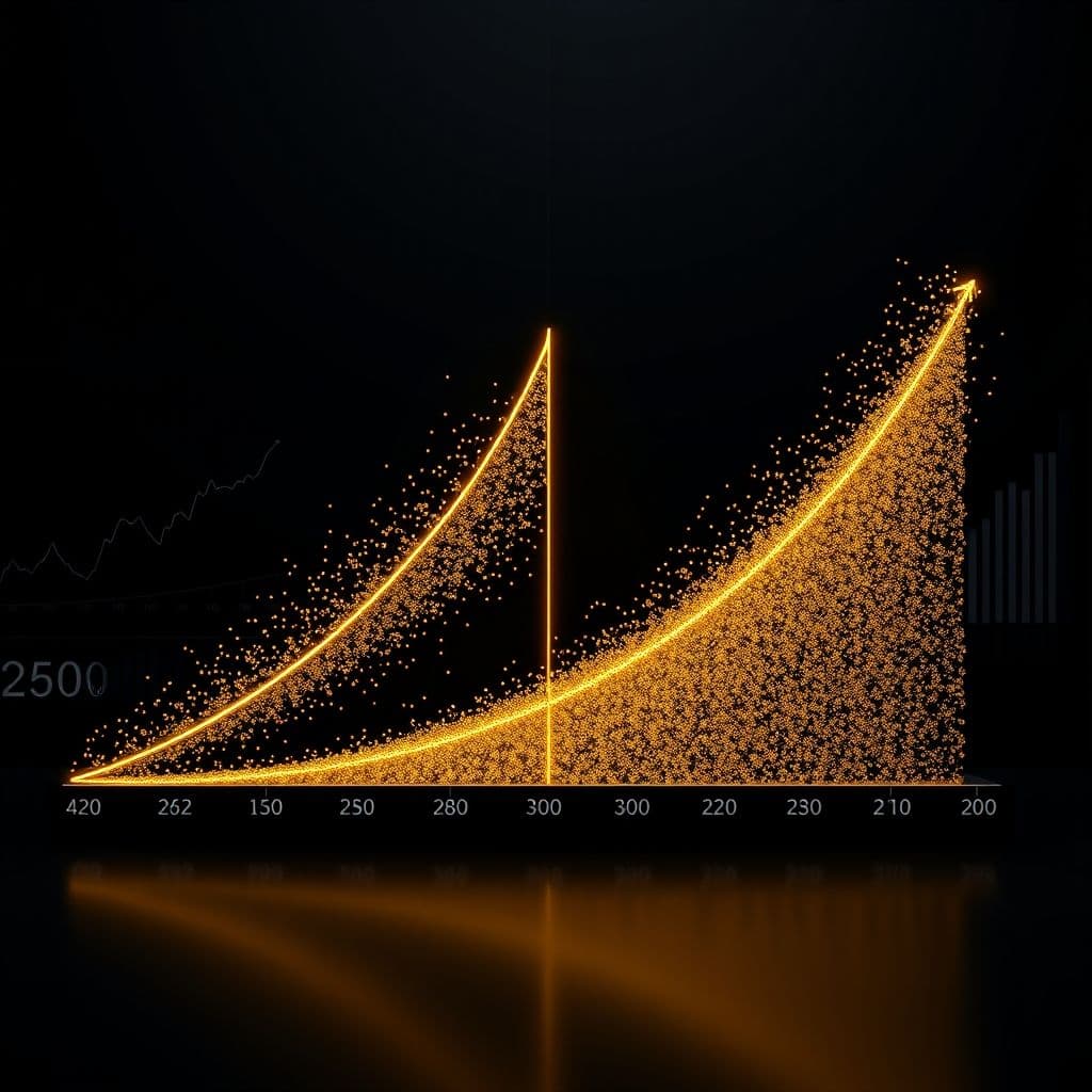 Comparación visual de crecimiento exponencial interés compuesto 20 vs 30 años