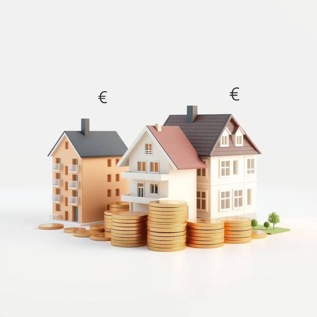 Comparativa visual de ahorros necesarios para diferentes tipos de vivienda en España