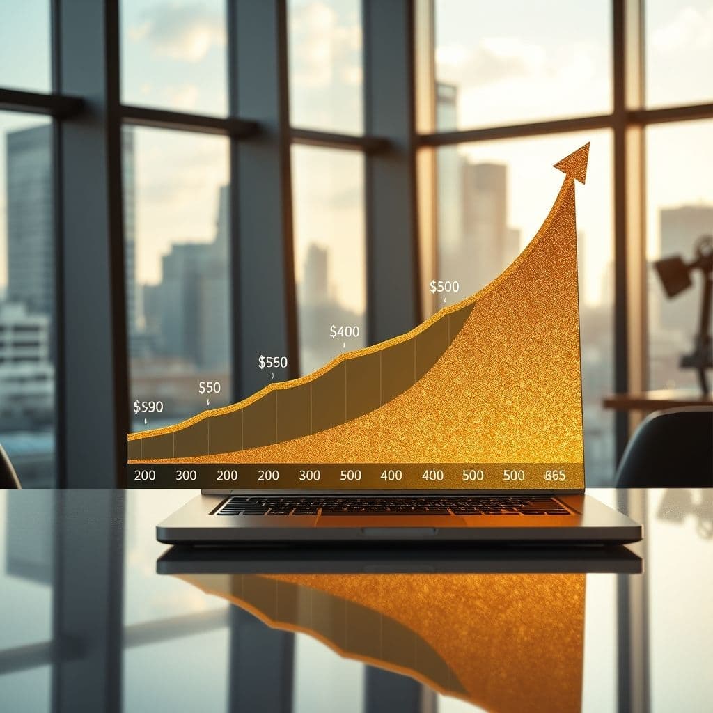 Gráfico de crecimiento de inversión a lo largo del tiempo con diferentes edades de inicio.