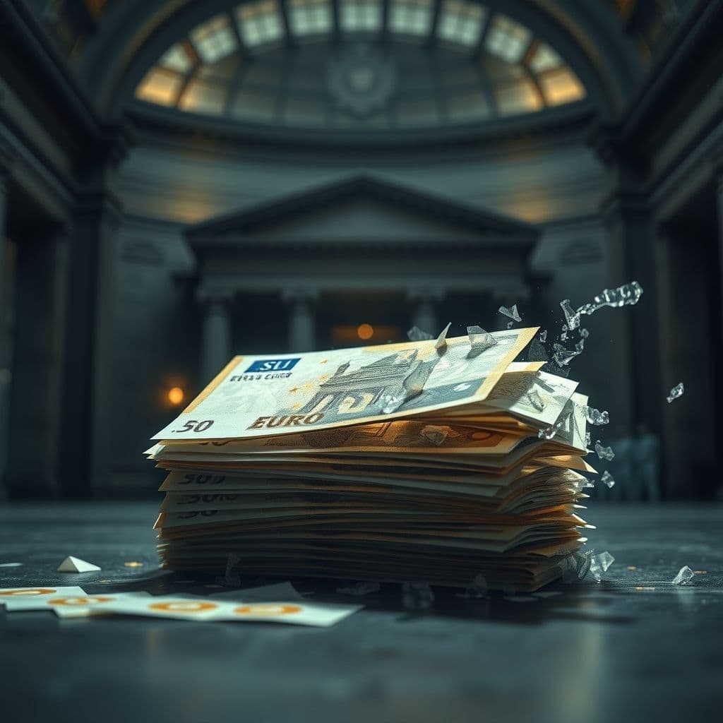 Representación visual de la pérdida de valor del dinero en el tiempo