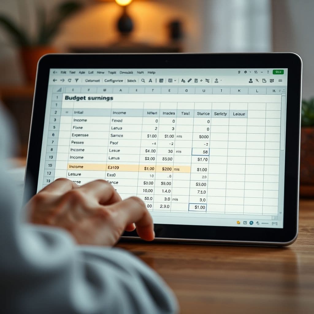 Configuración inicial de plantilla de Excel para presupuesto