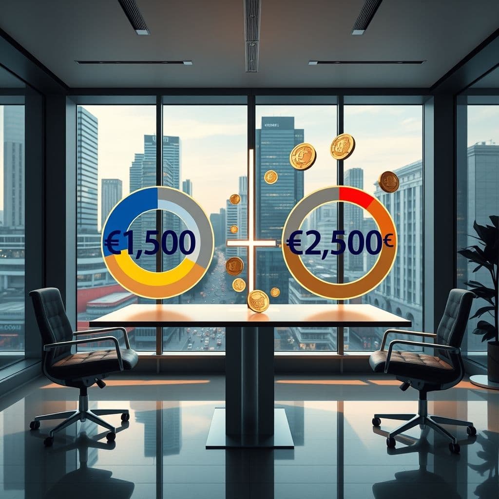 Gráfico que muestra la diferencia entre salario neto del trabajador y coste total para la empresa