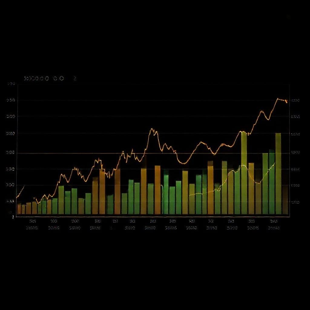 Gráfico de precios histórico de Kaspa KAS mostrando máximos y correcciones