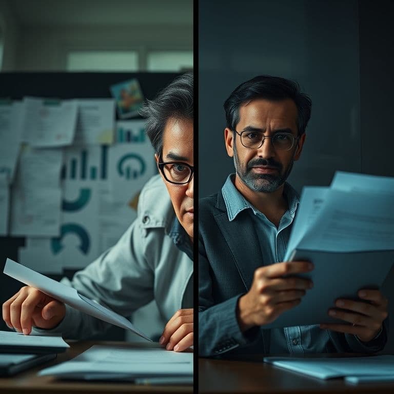 Vista comparativa antes y después del control financiero con la plantilla