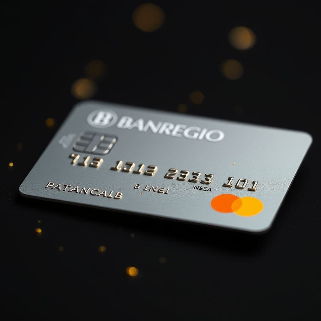 Tarjeta Banregio Platinum con efectos de cashback visualizados