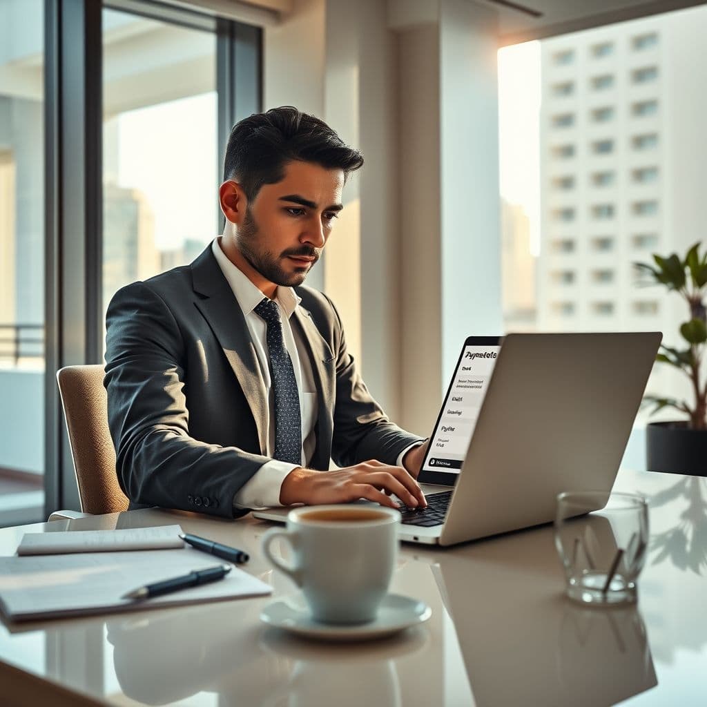 Persona verificando estado de cuenta bancario después de amortización al capital