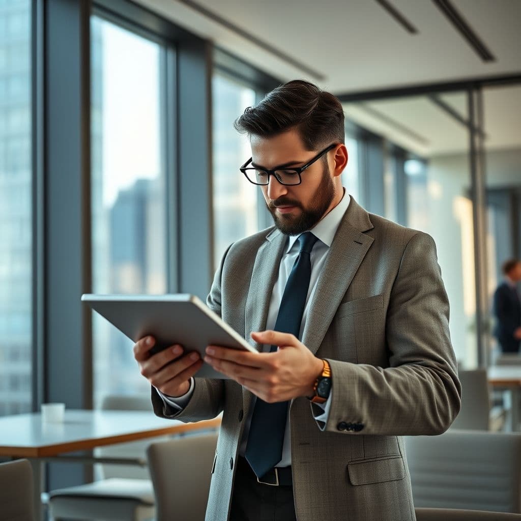Asesor financiero analizando gráficos y datos con un cliente en una reunión profesional.